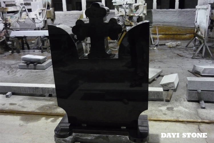 Black Granite Cross Upright Headstones - Dayi Stone Black Granite Cross Upright Headstones - Dayi Stone